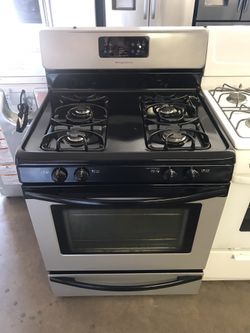 SILVER AND BLACK COLOR-FRIGIDAIRE STOVE -WORKING EXCELLENT