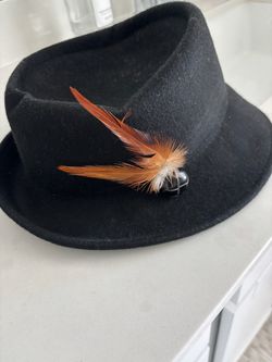 Black feather hat