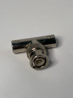 BNC Female to BNC Female Coaxial T-Adapter Connector Silver 1:1 Adapter