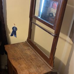Antique early 20 century wooden wash stand