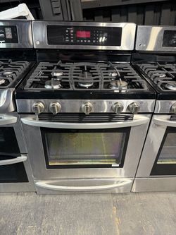 LG Stainless Steel 5 burner range stove