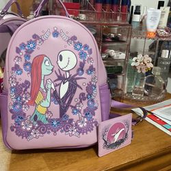 NBC Jack And Sally Loungefly Backpack