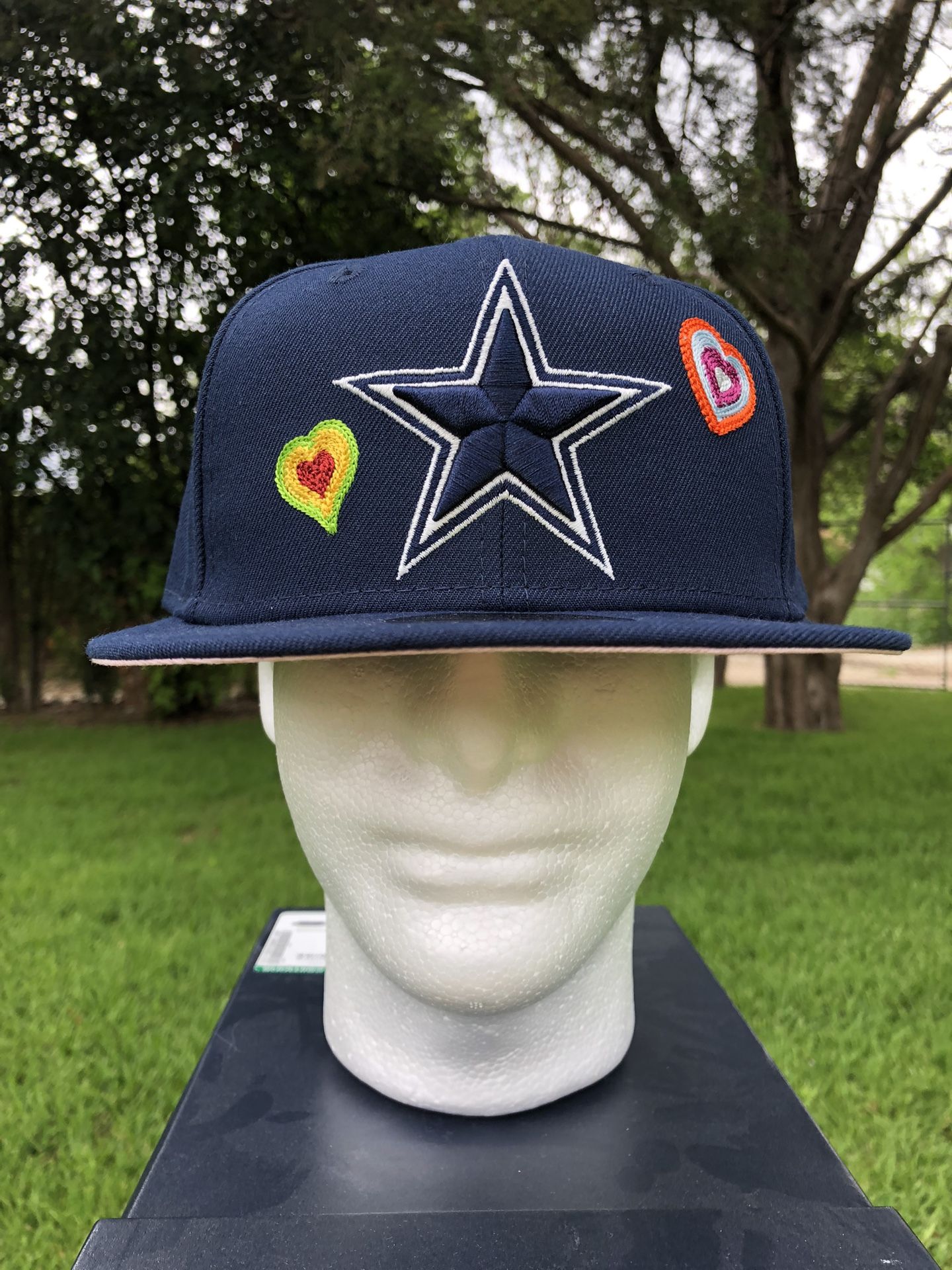 NEW ERA Dallas Cowboys Chain Stitch Heart 59FIFTY Fitted Hat Sz