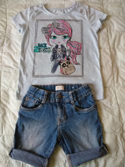 Girl shorts and shirt size 6