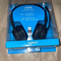 Brand New In Box Logitech H390 USB Headset