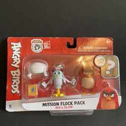 Angry Bird Red And Silver Mission Flock Figures