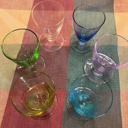 Set of 6 Vintage Shot Glasses 
