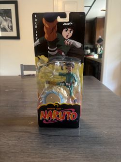 2007 Shonen Jump Naruto Mattel Figure Rock Lee Fifth Gate Lotus Kick Rare NIB
