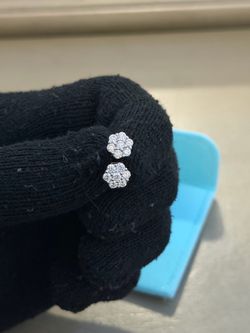 Moissanite Flower Earrings