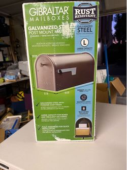 Gibraltar Edwards Galvanized Steel Post Mount Mailbox
