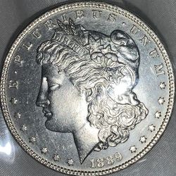 1889 PL Morgan Silver Dollar