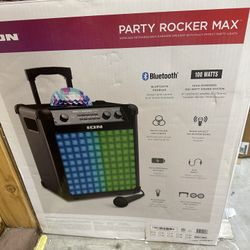 New ION Audio Party Rocker™ Max Wireless Rechargeable Bluetooth Speaker with Multi-Effect Party Lights  