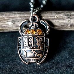 Scarab Crystals Chain Necklace 