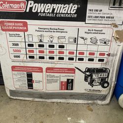 Coleman Powermate Gas Generator Model 5000