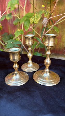 Brass candle holders