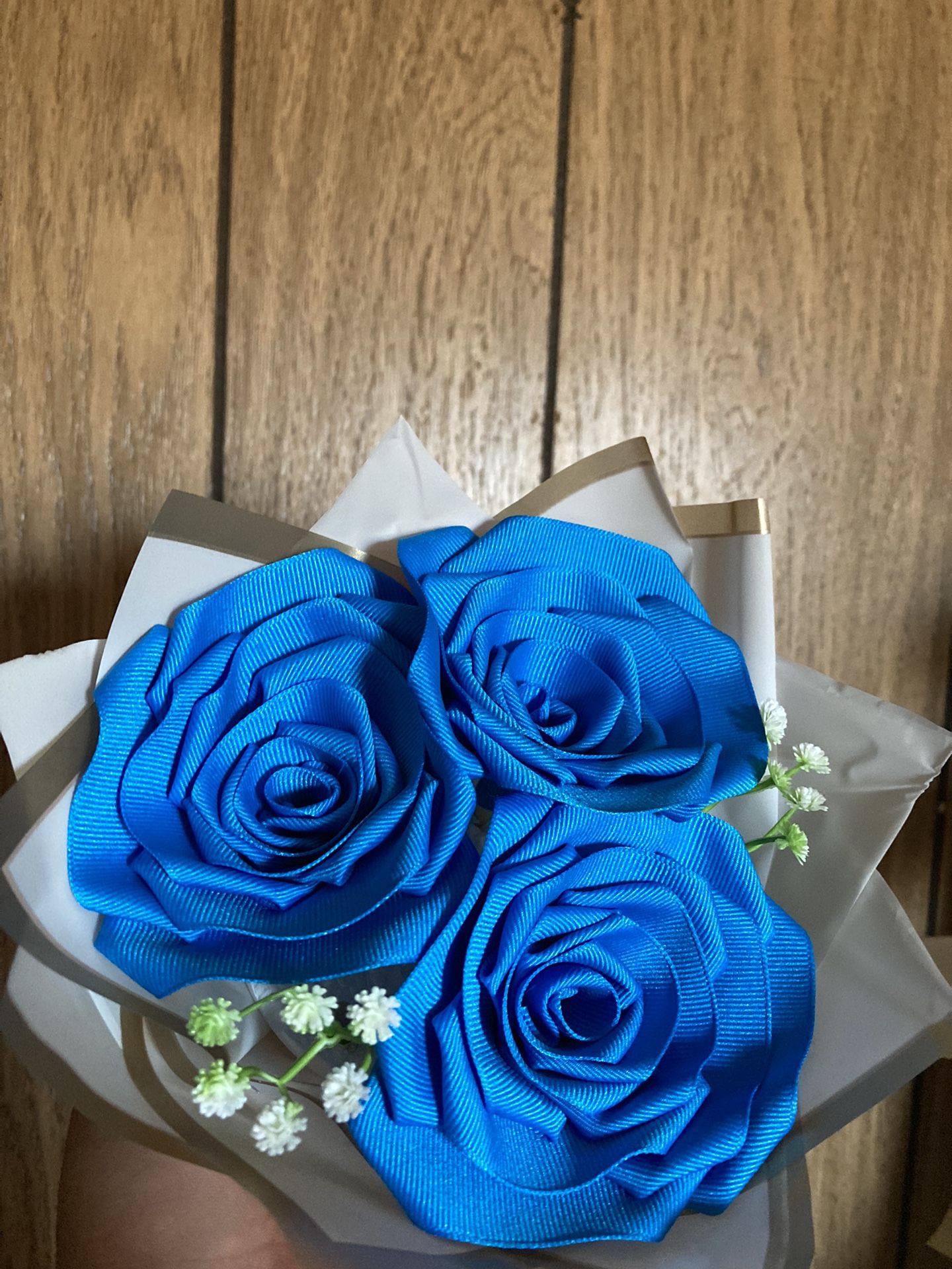 Flowers Bouquet Eternal Roses Ribbon Roses