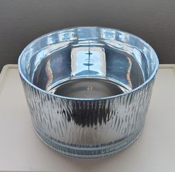 Silver Plated Glass Bucket Bowl