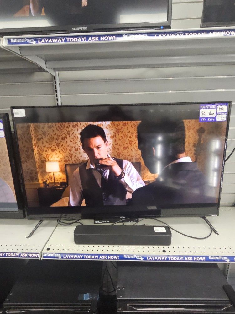 ONN 50" Roku Smart TV With Remote. ASK FOR RYAN. #4(contact info removed)289-01