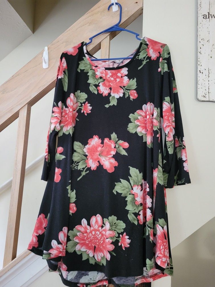 Womens Quarter Sleeve Tunic Top Size Large