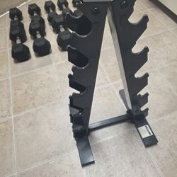 150lb Dumbells And Tree Stand
