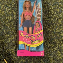 Barbie 1998 Butterfly Art #20359 - Mattel Fashion Doll - NEW IN BOX