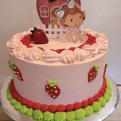 Strawberry shortcake Theme Cake Topper Birthday 