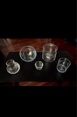Clear Glass Floating Candle Holders and Vases. Pick Up In Van Nuys CA Take all for $10