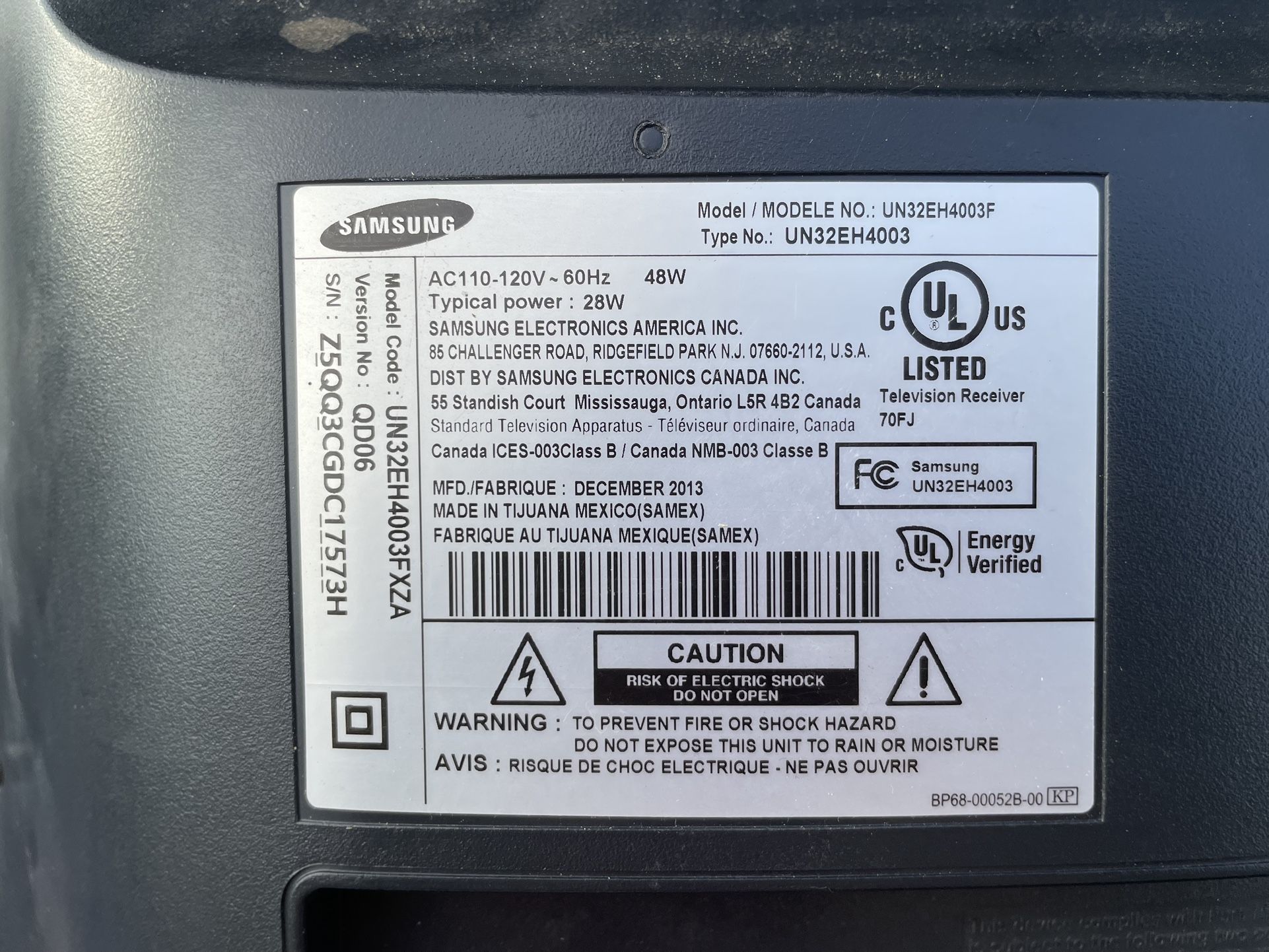 Samsung 30in Tv