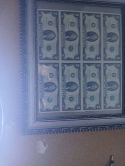 Sheet Of 2dollars Bills And 1$ Bills