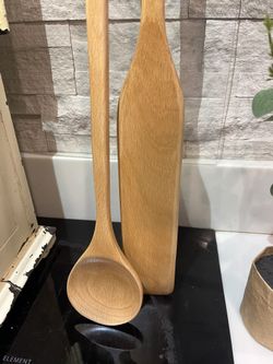 Awesome, extra long wooden decorative utensils