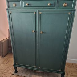 Green Vintage Armoire 