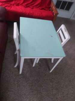 Delta Wooden Table With Two Chairs