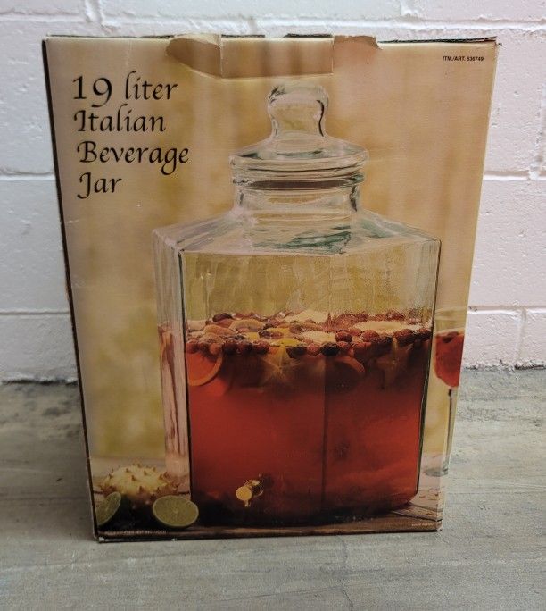 19 Liter Italian Beverage Jar NIB