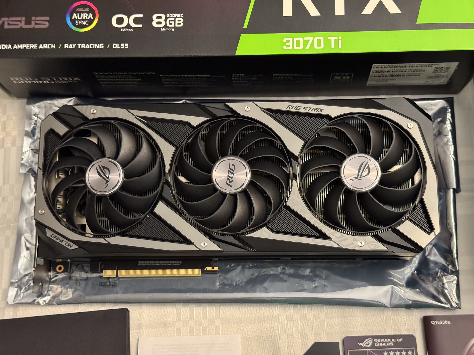 Asus 3070 TI ROG Strix OC Edition Like New