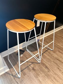 Wood seat stool