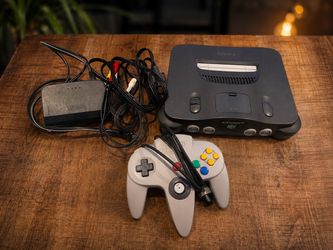 Nintendo 64 Console with Av/Power Cables and Controller