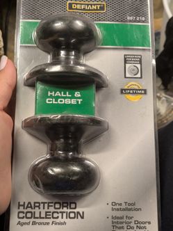 Defiant Hall And Closets Aged Bronze Finished Door Handle