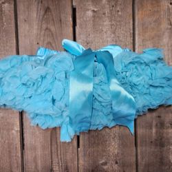 Girls Fluffy Petti Skirt, Size: S (12-24 MO) Tutu Skirt, Birthday/Dance Skirt, Color: Sapphire
