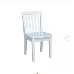 International Concepts White Wood Kids Chair (Set of 2) 38
