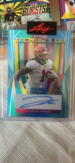 Leaf Vivid Jahmyr Gibbs 1/1 Pre-Production Proof Auto