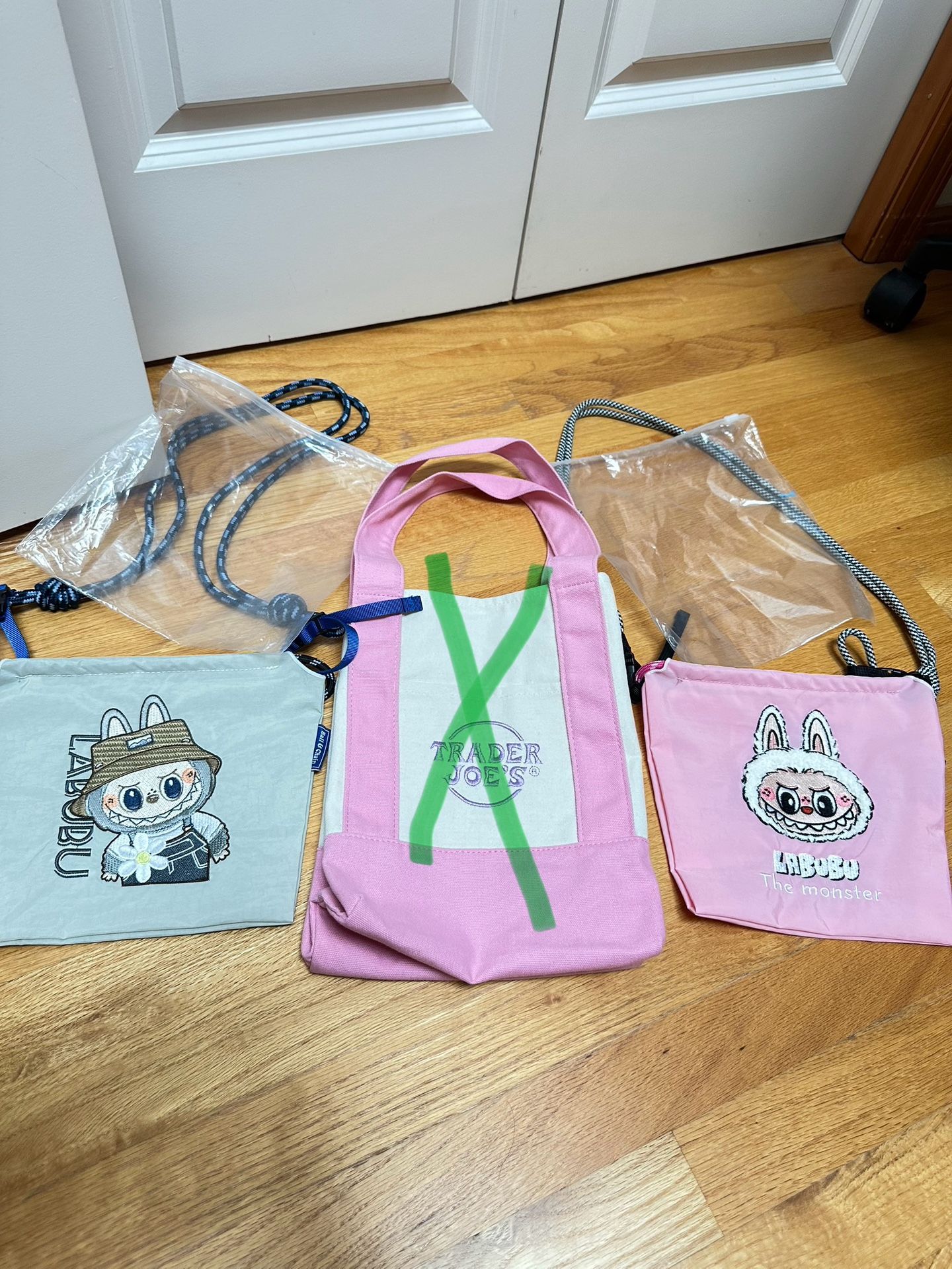 2 Lafufu embroidered water proof shoulder bag, cross body bag with zipper, adjustable shoulder strap