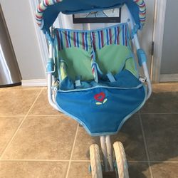 American Girl double jogger stroller