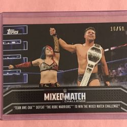 2018 Topps WWE Women's Division Wrestling Mixed Match Challenge #MM-24 SP #/50
