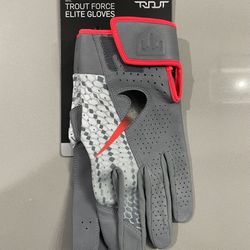 NEW! Nike Trout Force Elite Batting Gloves Size XL Mens Training Gray Baseball  Rare and last pair of gloves! 100% authentic! Check out photos for fur