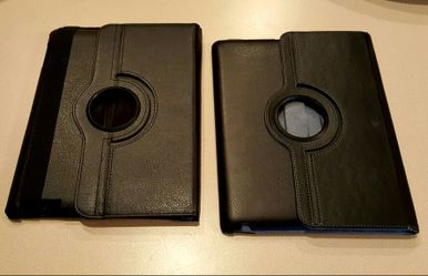 Ipad BLACK LEATHER CASE/ STAND (IPAD 2 & 3)