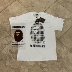 BAPE Bleach Check Ape Head Tee