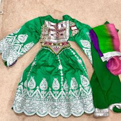 Green Afghan Dress