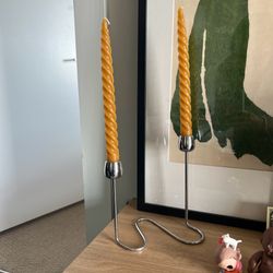 Chrome Candle Holder