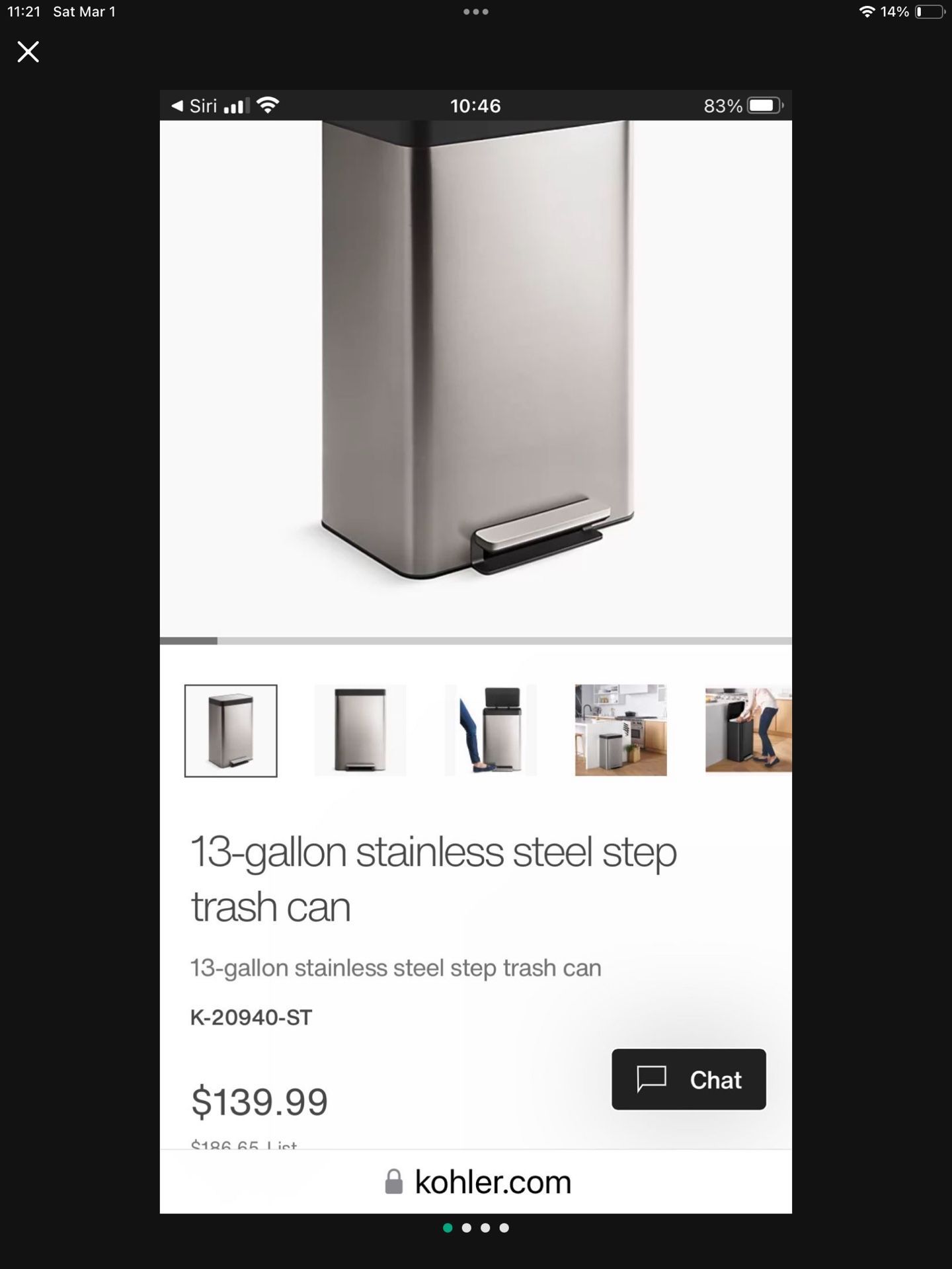 Kitchen Aluminum Trash Can