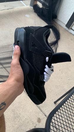 Black cat Jordan fours